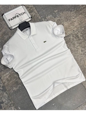 POLO YAKA LACOSTE BEYAZ