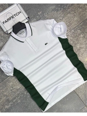 POLO YAKA LACOSTE BEYAZ