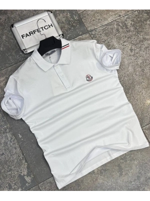 POLO YAKA MONCLER BEYAZ