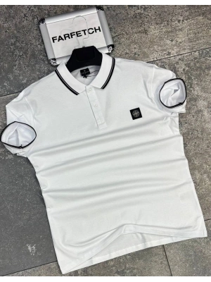 POLO YAKA STONE ISLAND BEYAZ