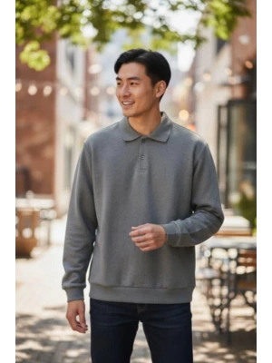 YAKALI TRİKO FÜME RENK