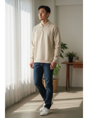 YAKALI TRİKO BEJ RENK