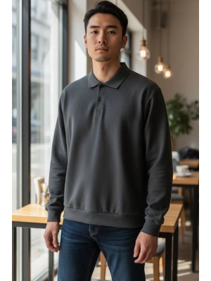 YAKALI TRİKO ANTRASİT RENK