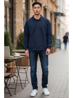 YAKALI TRİKO LACİVERT RENK