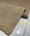 İndia 672 Bej Hav Toz Vermez Antibakteriyel Kolay Temizlenen Jüt Hasır Görünümlü Halı
