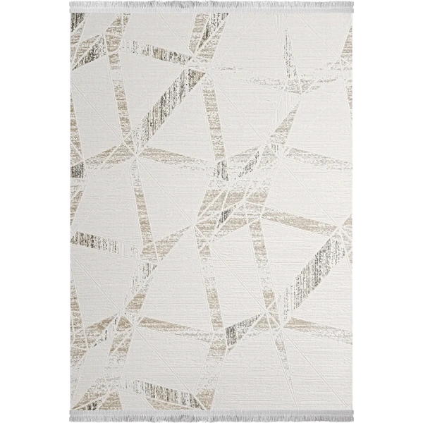 Alesta Koleksiyonu Akrilik Dokuma Saçaklı Halı 3503 Bej