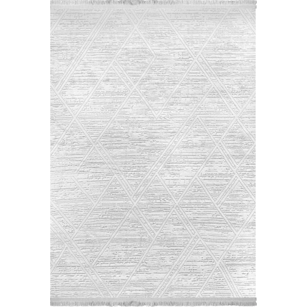 Alesta Koleksiyonu Akrilik Dokuma Saçaklı Halı 3505 Krem