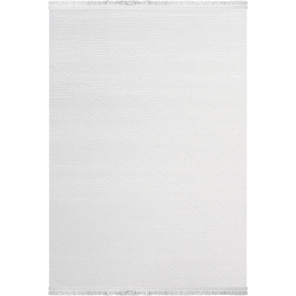 Alesta Koleksiyonu Akrilik Dokuma Saçaklı Halı 3510 Krem