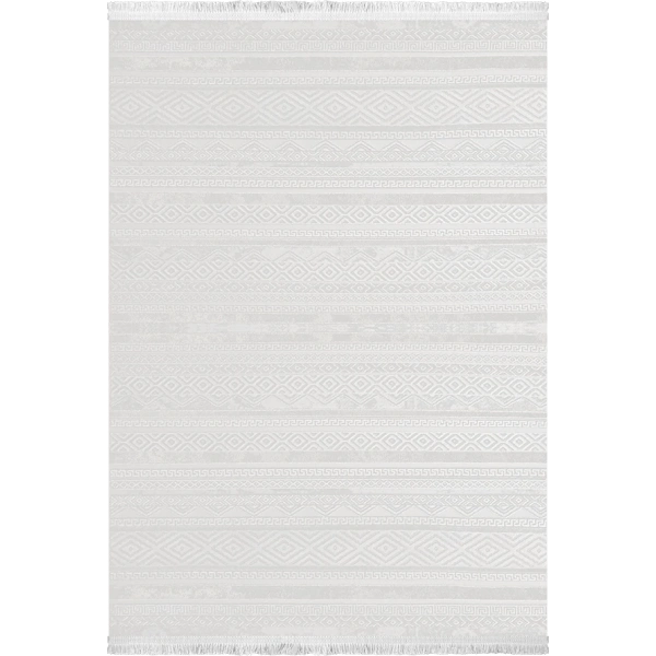 Alesta Koleksiyonu Akrilik Dokuma Saçaklı Halı 3511 Krem