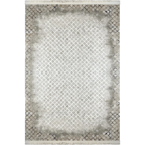 Alure Koleksiyonu Akrilik Dokuma Saçaklı Halı 1753 Bej