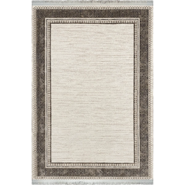 Alure Koleksiyonu Akrilik Dokuma Saçaklı Halı 1758 Bej