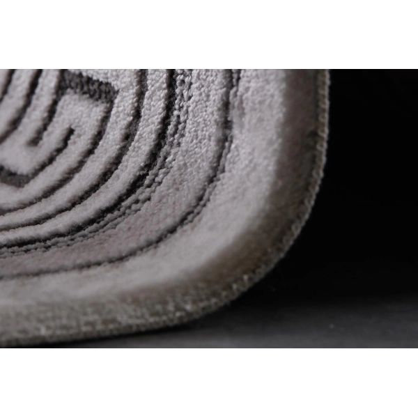 Bamboo Dark Koleksiyonu Akrilik Dokuma Saçaklı Halı 1503 Siyah