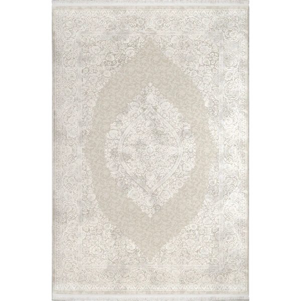 Bamboo Koleksiyonu Akrilik Dokuma Saçaklı Halı 1013 Gri