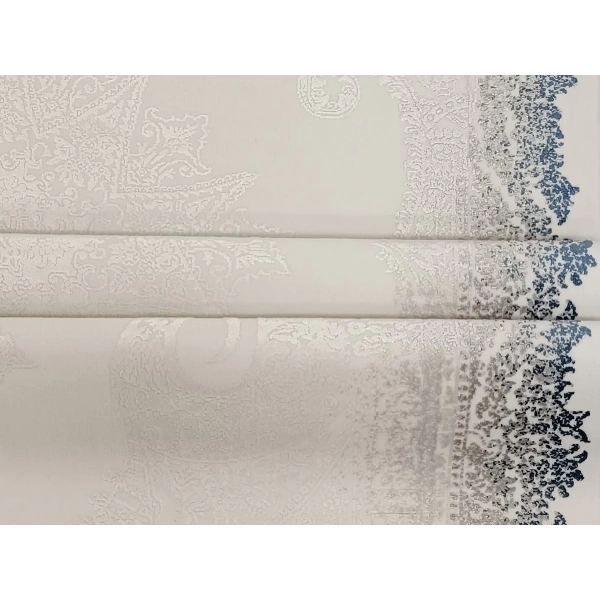 Deluxe Koleksiyonu Viskon Akrilik Dokuma Lüks Saçaklı Halı 6501 Mavi