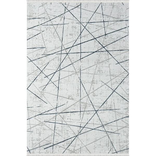 Dior Koleksiyonu Akrilik Dokuma Saçaklı Halı 4252 Mavi