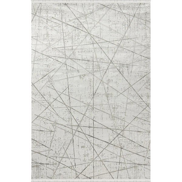 Dior Koleksiyonu Akrilik Dokuma Saçaklı Halı 4253 Gri