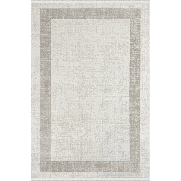 Dior Koleksiyonu Akrilik Dokuma Saçaklı Halı 4254 Gri