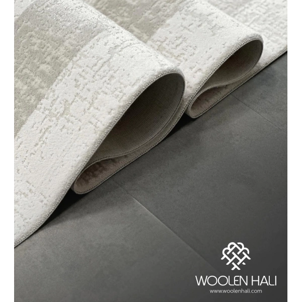 Dior Koleksiyonu Akrilik Dokuma Saçaklı Halı 4254 Gri