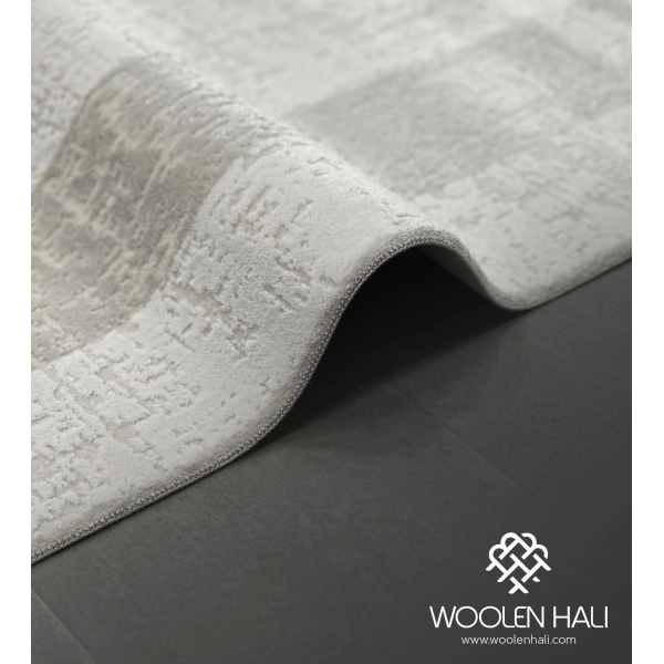 Dior Koleksiyonu Akrilik Dokuma Saçaklı Halı 4254 Gri