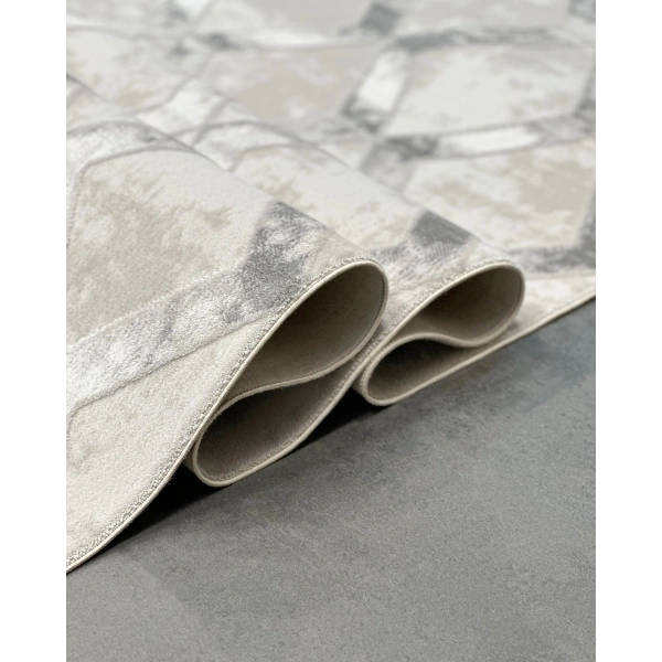 Dior Koleksiyonu Akrilik Dokuma Saçaklı Halı 4257 Gri