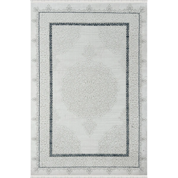 Dior Koleksiyonu Akrilik Dokuma Saçaklı Halı 4259 Mavi