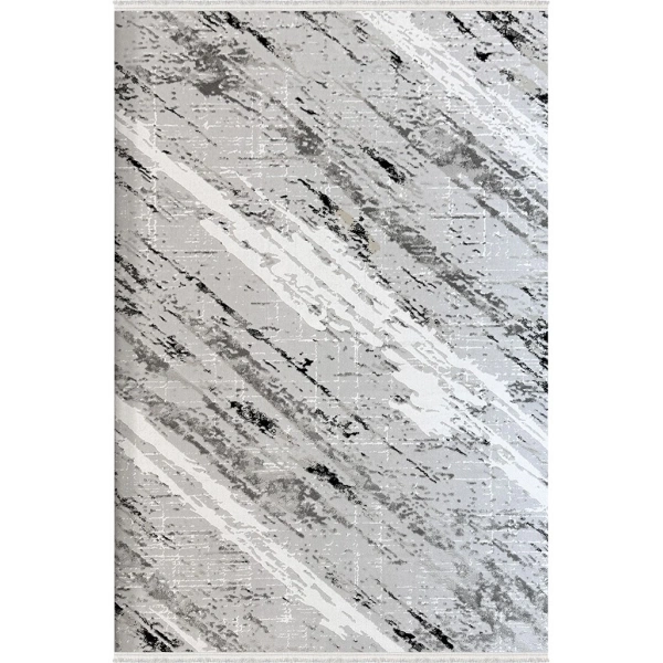 Dior Koleksiyonu Akrilik Dokuma Saçaklı Halı 4263 Siyah