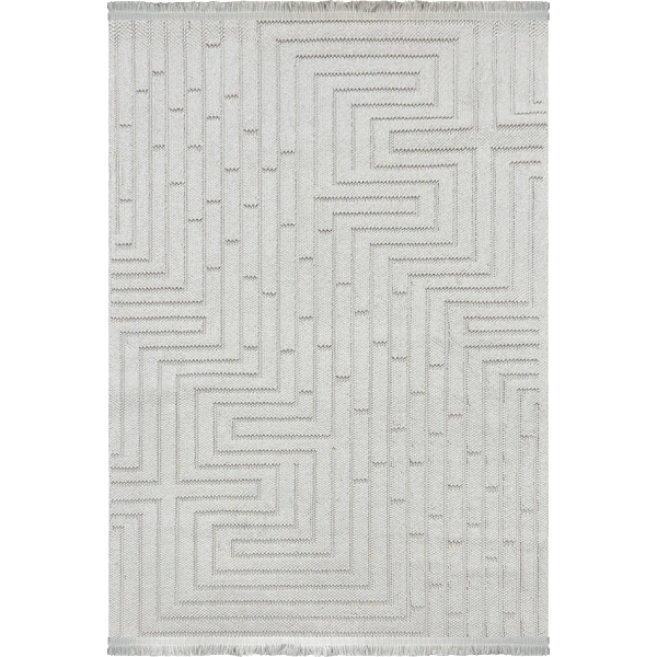 Disney Koleksiyonu Dekoratif Modern Saçaklı Halı 8003 Beyaz