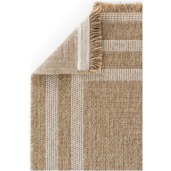 Halı İndia 668 Beyaz Antibakteriyel Kolay Temizlenir Jüt Hasır Modern Dekoratif Halı