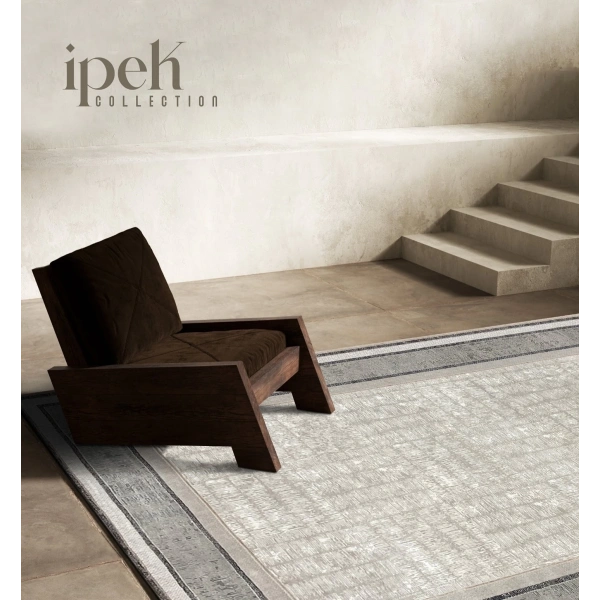 İpek Koleksiyonu 100 Tarak Viskon Akrilik Dokuma Lüks Halı 5001 Bej