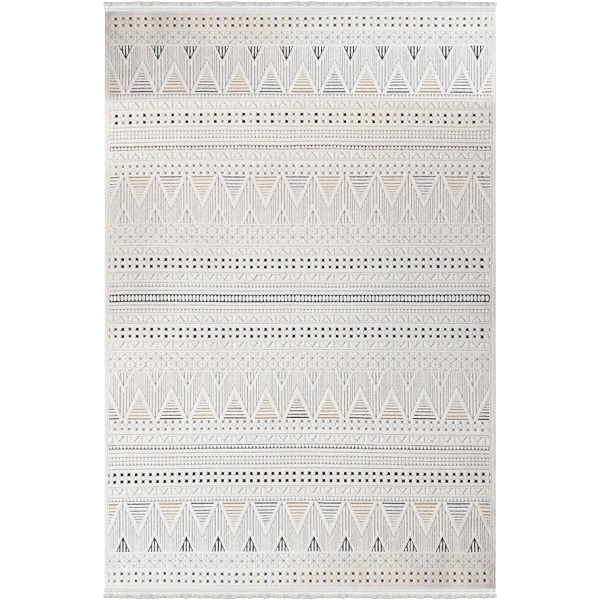 Lavina Koleksiyonu Dekoratif Modern Saçaklı Halı 8603 Multi