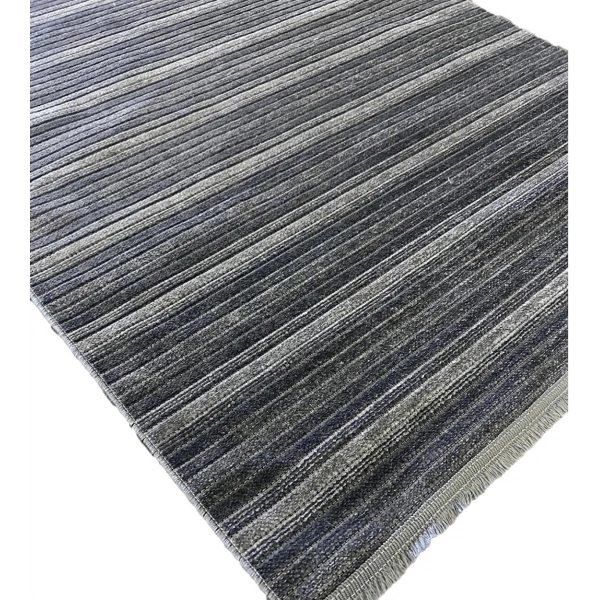 Luxess Cool Koleksiyonu Pamuklu Klim Dokuma Dekoratif Halı 402 Antrasit