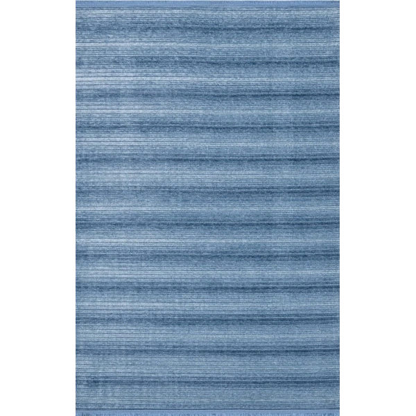 Luxess Cool Koleksiyonu Pamuklu Klim Dokuma Dekoratif Halı 402 Mavi