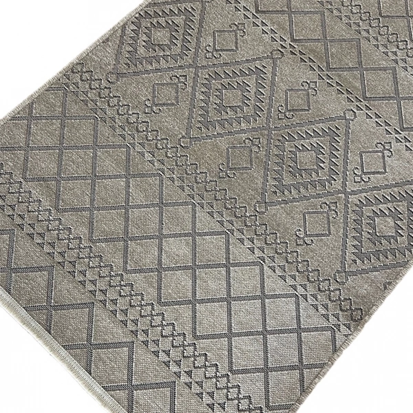 Luxess Cool Koleksiyonu Pamuklu Klim Dokuma Dekoratif Halı 405 Vizon