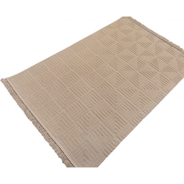 Luxess Dizayn Koleksiyonu Dekoratif Saçaklı Halı 1062 Bej