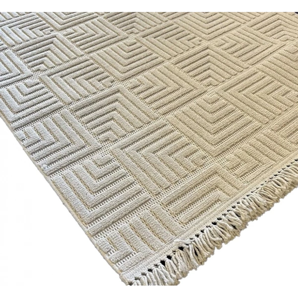 Luxess Dizayn Koleksiyonu Dekoratif Saçaklı Halı 1062 Gri