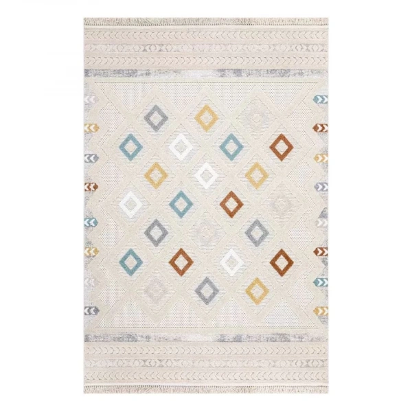 Luxess Dizayn Koleksiyonu Dekoratif Saçaklı Halı 1064 Multi