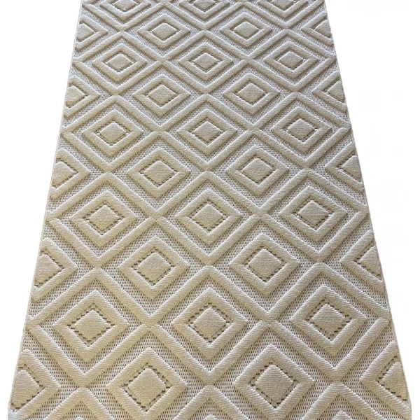 Luxess Dizayn Koleksiyonu Dekoratif Saçaklı Halı 1089 Krem