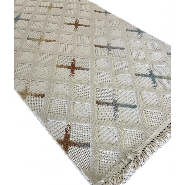 Luxess Dizayn Koleksiyonu Dekoratif Saçaklı Halı 1100 Multi