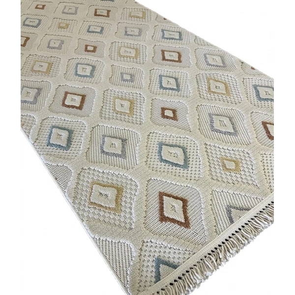 Luxess Dizayn Koleksiyonu Dekoratif Saçaklı Halı 1101 Multi