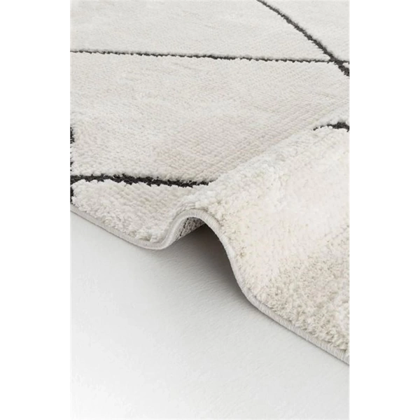 Matta 2021 Siyah Iskandinav Desen Makine Halısı