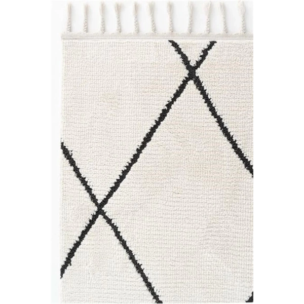 Matta 2021 Siyah Iskandinav Desen Makine Halısı