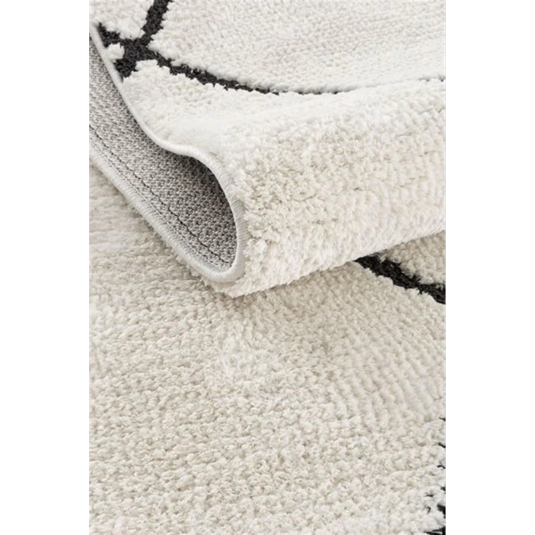 Matta 2021 Siyah Iskandinav Desen Makine Halısı