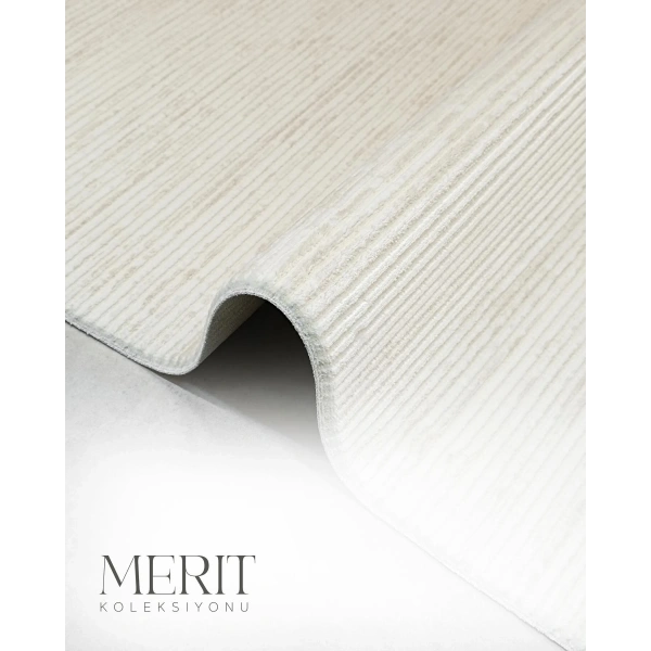 Merit  Koleksiyonu Modern Saçaklı Halı 2754 Krem