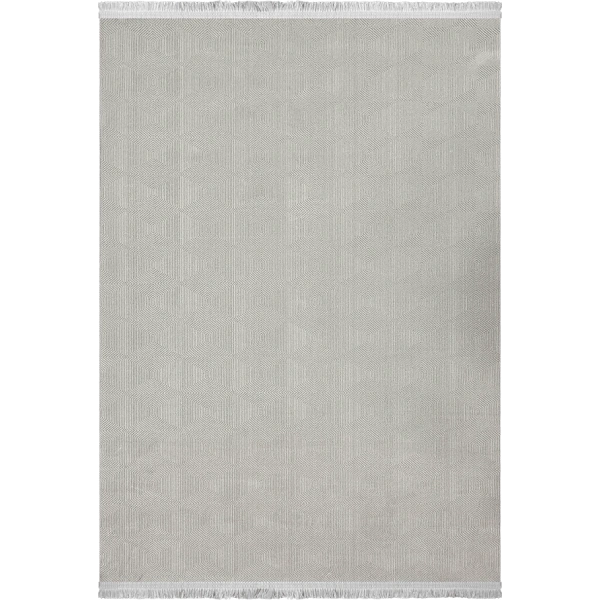 Merit  Koleksiyonu Modern Saçaklı Halı 2757 Gri