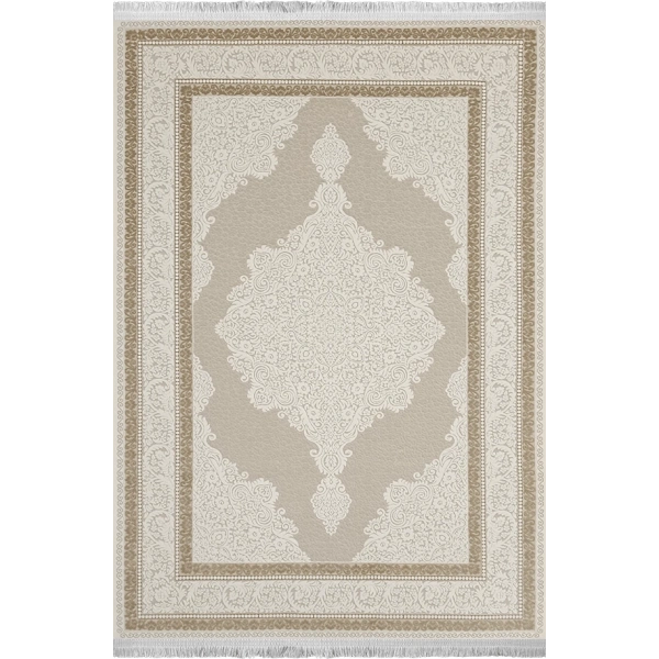 Milano Koleksiyonu Akrilik Dokuma Lüks Saçaklı Halı 4751 Bej