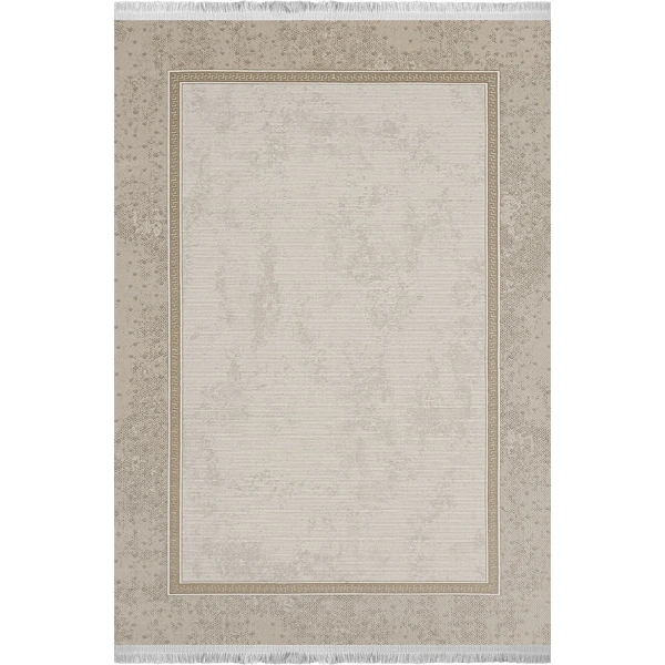 Milano Koleksiyonu Akrilik Dokuma Lüks Saçaklı Halı 4753 Bej