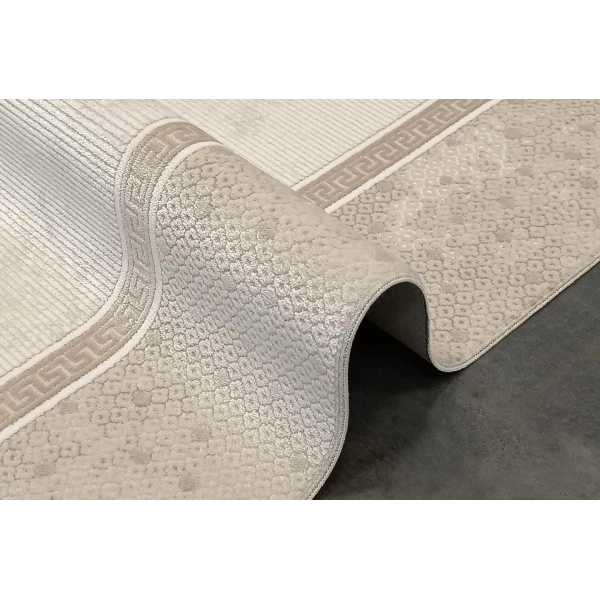 Milano Koleksiyonu Akrilik Dokuma Lüks Saçaklı Halı 4753 Bej