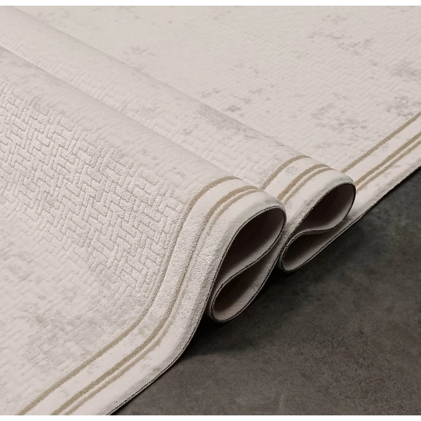 Milano Koleksiyonu Akrilik Dokuma Lüks Saçaklı Halı 4754 Bej