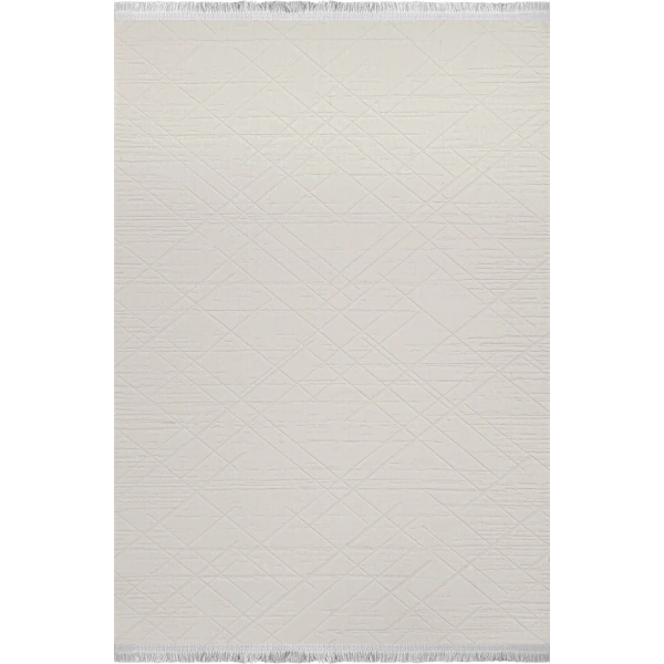 Milano Koleksiyonu Akrilik Dokuma Lüks Saçaklı Halı 4755 Krem