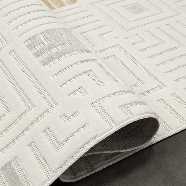 Mudo Koleksiyonu Dekoratif Modern Saçaklı Halı 8754 Multi